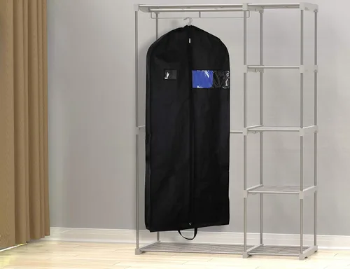 Vista 6 de Simple Houseware - Bolsa resistente para ropa, de 60 pulgadas para trajes, esmóquines, vestidos y abrigos.
