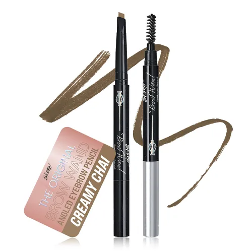 Vista 10 de Skone Cosmetics The Original Brow Wand - Lápiz de cejas con cepillo, retráctil de doble cara, impermeable, de larga duración, lápices de cejas