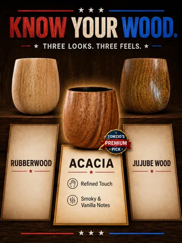 Vista 3 de Vaso de madera carbonizada (5, 11 onzas, líquidos)