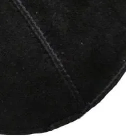 Vista 4 de Kippah de ante negro (extra pequeño)