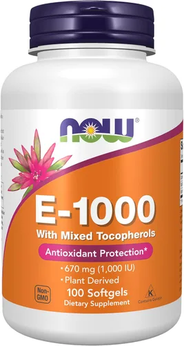 Vista 9 de NOW Foods Suplementos, Vitamina E-1,000 UI Tocoferoles Mixtos, Protección Antioxidante*, 50 Cápsulas Blandas