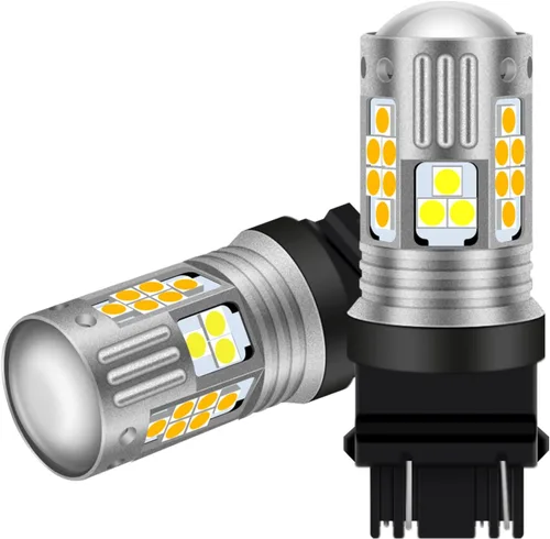 Vista 7 de Bombillas LED de señal de giro superbrillantes de 9-16 V 3157 3156 3057 4157 con lente de proyector para luces intermitentes, luces traseras