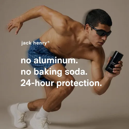 Vista 2 de Jack Henry - Desodorante sin aluminio para hombres, mezcla de zinc de manteca de karité, cedro