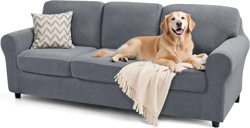 Vista 43 de SUBRTEX Juego de 5 fundas elásticas para sofá, fundas de cojín para respaldo, colección de protectores de muebles, para sofá de gran