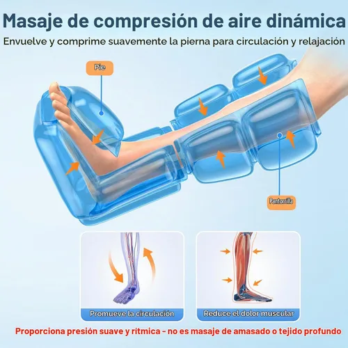 Vista 3 de Comfytemp Masajeador inalámbrico de piernas de compresión de aire