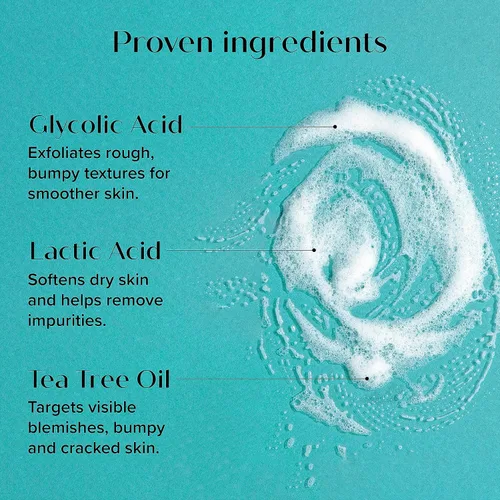 Vista 4 de MEDIX - Juego de 3 piezas para el cuidado de la piel antienvejecimiento Limpiador facial y corporal espumoso exfoliante con ácido glicólico AHA +