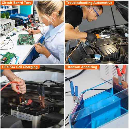 Vista 6 de Fuente de alimentación de CC variable, fuente de alimentación de banco de CC regulada de conmutación ajustable de 30 V 10 A con modo de carga