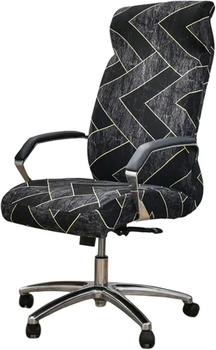Vista 13 de Funda elástica para silla de oficina con cremallera, funda impresa para silla de computadora para silla con reposabrazos, universal, extraíble