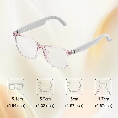Vista 8 de Lentes inteligentes AI, lentes de traducción Bluetooth 5.4 con 144 idiomas y acentos, lentes de filtrado de luz azul, lentes inteligentes