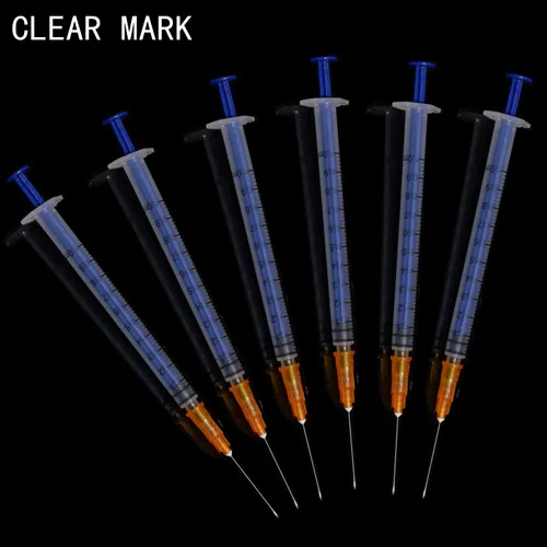 Vista 6 de Paquete de 25 jeringas de plástico de 1ml/cc con 25 Ga y tapa, envueltas individualmente selladas, para laboratorios científicos, medición