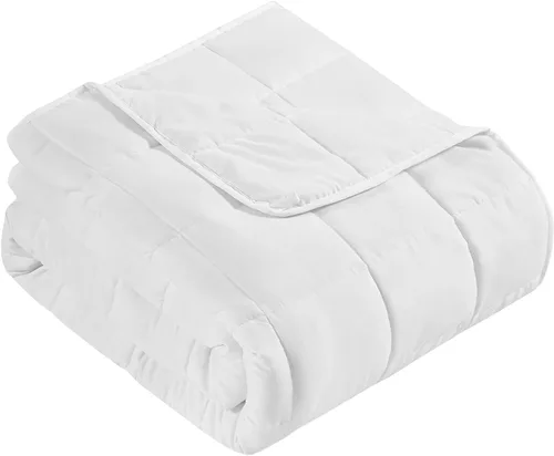 Vista 33 de CuteKing Manta pesada (2 libras, 36 x 48 pulgadas, gris) manta pesada para 40-60 libras, manta pesada para refrigeración y calefacción con cuentas
