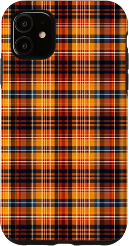 Vista 8 de Tartan Fall Plaid Halloween Orange Black Thanksgiving Autum Case for iPhone 16