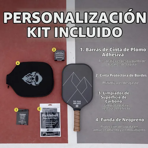 Vista 6 de Bison Paddles: Thermoformed Carbon Fiber Pickleball Paddle - Professional Grade Construction for Maximum Spin and Power Paddle Tuning Kit Included
