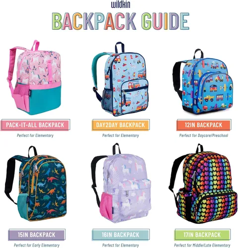 Vista 6 de Wildkin Mochila para niña, morado, talla única