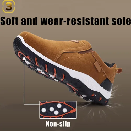 Vista 9 de Buen soporte de arco para hombre transpirables ligeros y antideslizantes zapatos ortopédicos para hombre para actividades al aire libre senderismo