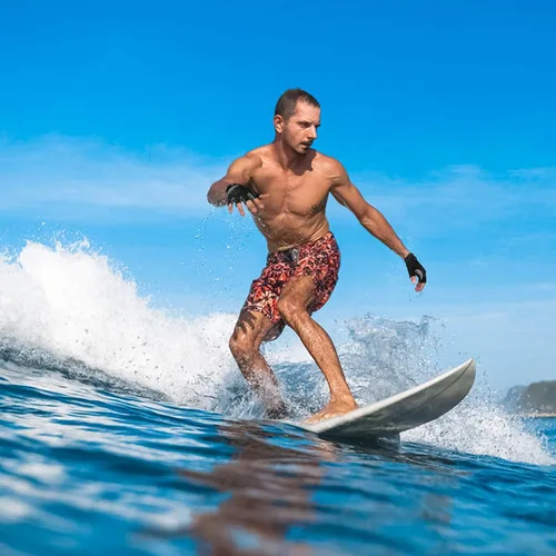 Vista 4 de FitsT4 Sports Guantes de medio dedo con palma acolchada para buceo, vela, moto acuática, paddle surf, kayak y esquí acuático, adecuado para hombres