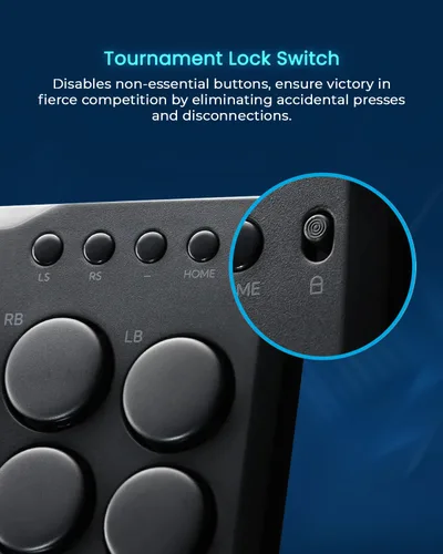Vista 6 de JZW-Shop Haute42 Arcade Stick P12, All-Button Arcade Controller for Switch, PC, PS4, PS3, Steam Deck, Arcade Fight Stick with Turbo & Custom RGB