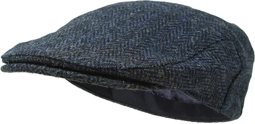 Vista 11 de Borges & Scott Nevis Gorra Plana - 100% Lana Tejida a Mano – Harris Tweed – Resistente al Agua