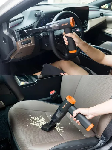 Vista 2 de aokway Aspiradora de Coche Portátil Inalámbrica 20000PA de Potente Succión, Aspiradora Mini de 7800mAh para Coche, Aspiradora Eléctrica y Soplador