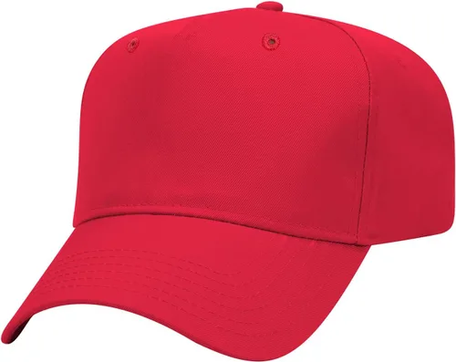 Vista 25 de OTTO Gorra de béisbol de perfil medio con 5 paneles OTTO 31-069 Negro y natural.