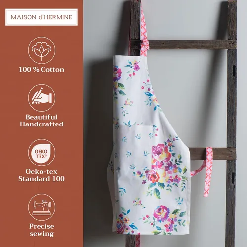 Vista 412 de Maison d' Hermine Delantales para mujer con bolsillo, 100% algodón (27.50 x 31.50 pulgadas)