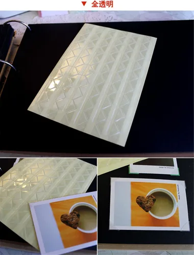 Vista 4 de 10 hojas (paquete de 1020) esquinas fotográficas autoadhesivas de papel de PVC, calcomanías de esquina para álbumes de recortes, diario personal
