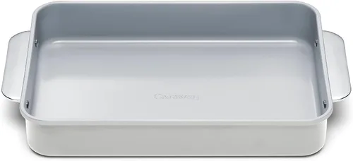Vista 49 de Caraway Molde rectangular pequeño antiadherente de 9" x 6.5", no tóxico, sin PTFE ni PFOA, núcleo de acero aluminizado, bandeja para hornear