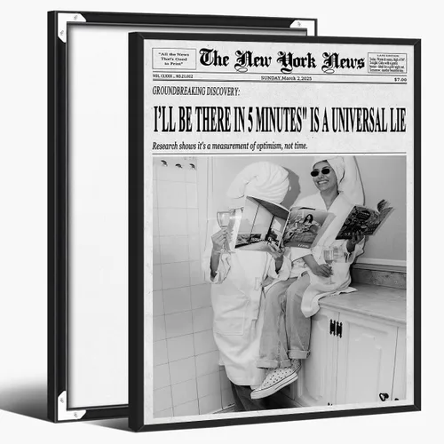 Vista 20 de Pósteres estéticos para titulares de periódico, arte de pared con cita retro, arte de pared preppy feminista, portada de revista, póster moderno