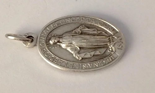 Vista 3 de MEDALLA MIRACULOSA - LA ORIGINAL - 100% HECHO EN ITALIA - MEDALLAS DE LOS SANTOS PATRÓN, Metal, No es una piedra preciosa