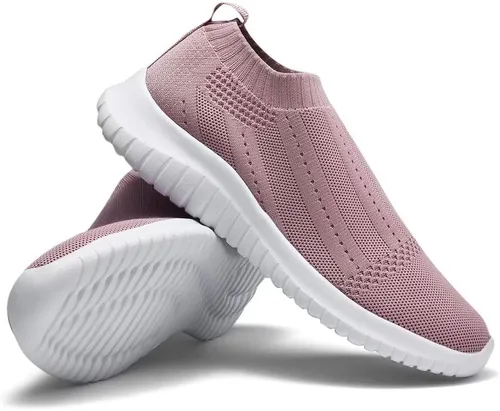 Vista 7 de Konhill - Zapato deportivo para caminar, ligero, deportivo, informal, para gimnasio, sin cordones, para mujer