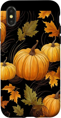 Vista 5 de Autumn Leaves Pumpkins Fall Season Thanksgiving Halloween Case for iPhone 16