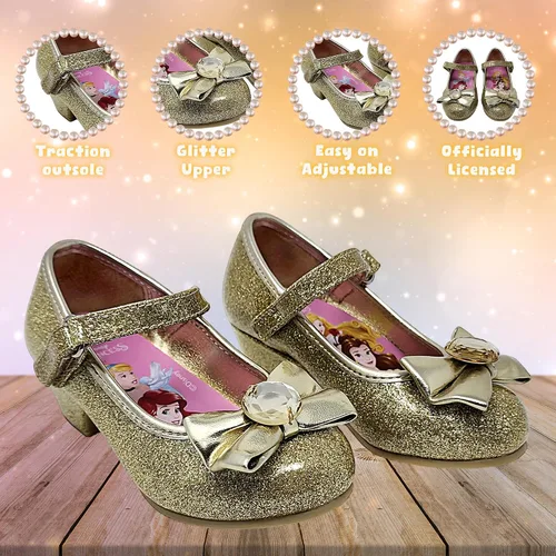 Vista 5 de Disney Princess Gold - Zapato de vestir con tacón para niña (niñoniño pequeño)