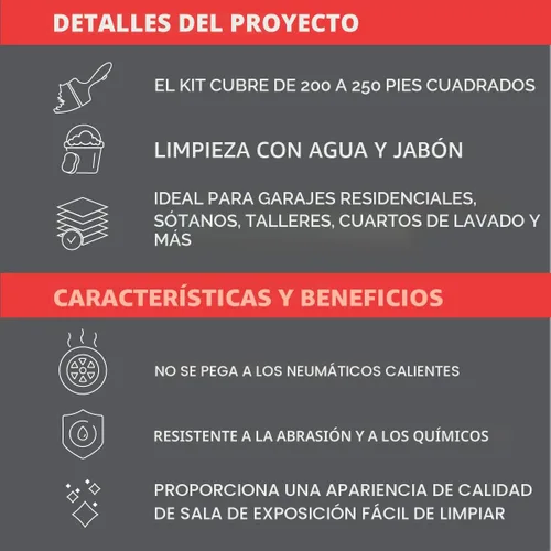 Vista 5 de Rust-Oleum 327081 EPOXYSHIELD - Kit de revestimiento de suelo de garaje, 1 coche, gris oscuro brillante