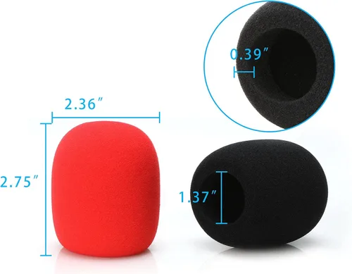 Vista 2 de YOUSHARES SM58 - Parabrisas de espuma para micrófono, filtro pop para cubierta de viento, profesional personalizado para micrófono SM58