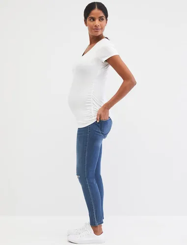 Vista 3 de Maternity Soft and Stretchy Short Sleeve Tee Shirt Pregnancy Top - 1, 2 & 3 Pack