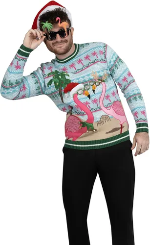 Vista 2 de Blizzard Bay - Suéter feo de Navidad para hombre, diseño de Santa