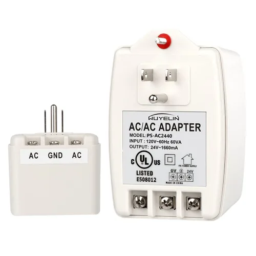 Vista 3 de Transformador enchufable de 24 V CA y 40 VA, transformador de timbre compatible con todos los timbres de puerta, Nest, Ecobee, Sensi y termostato