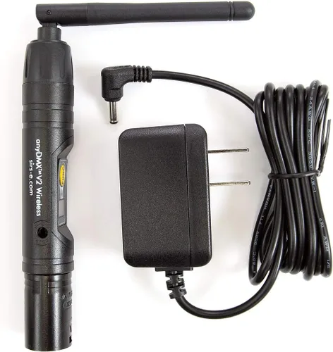Vista 5 de SIRS-E anyDMX V2 transmisor inalámbrico DMX (transceptor) Control de iluminación DMX512 anyDMX V2 macho 5 pines XLR
