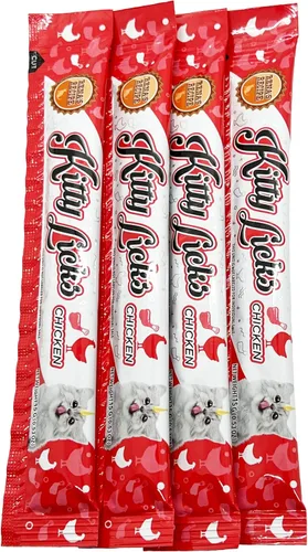 Vista 6 de Rena's Recipe Kitty Licks - Golosinas para gatos lamibles, paquete variado de pollo, 60 tubos