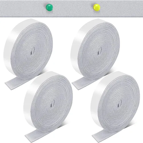 Vista 17 de Zonon 4 rollos de tiras de fieltro de 120 pulgadas con respaldo adhesivo, cintas de fieltro para muebles, rollos de tiras autoadhesivas de poliéster