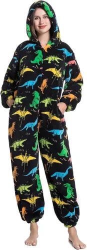Vista 2 de Nousion Licorne Unisex Adult Onesies Pajamas, Cosplay Christmas Sleepwear Onesies Outfit