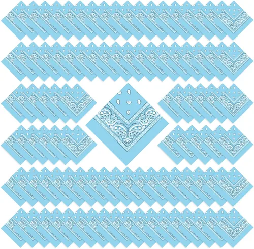 Vista 8 de 100 bandanas a granel, bandanas de cachemira para hombres y mujeres