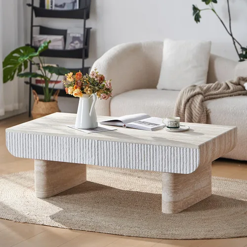 Vista 23 de ø Mesa auxiliar redonda de mármol sintético de 31.5 pulgadas con espacio de almacenamiento para sala de estar, moderna mesa de centro circular 31.5