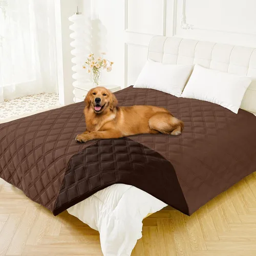Vista 90 de Smiry Funda impermeable para cama de perro, manta reversible para mascotas para sofá Manta suave lavable para perro, funda a prueba de fugas