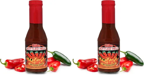 Vista 6 de Bottled Hell Salsa de pimiento picante - Original Receta distintiva de 12 onzas líquidas Condimento único de calor medio Creado con jalapeños