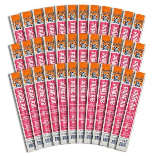 Vista 8 de Archer Classic Beef Sticks – Palitos de carne alimentada con pasto envueltos individualmente, paquetes de bocadillos de cecina a granel, sin gluten