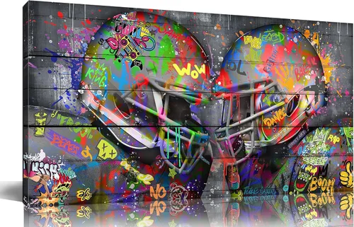 Vista 9 de SIXTTART Banksy - Lienzo de pared para dormitorio, arte de pared con graffiti callejero, pintura abstracta, arte pop, decoración moderna de pared