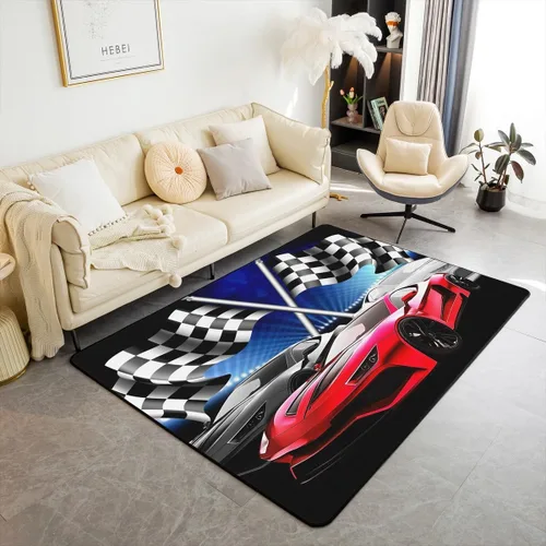 Vista 17 de Erosebridal Alfombra de motocross de 3 x 5 pies para mesita de noche, alfombra de motociclista para niños, adolescentes, motocicleta, deportes