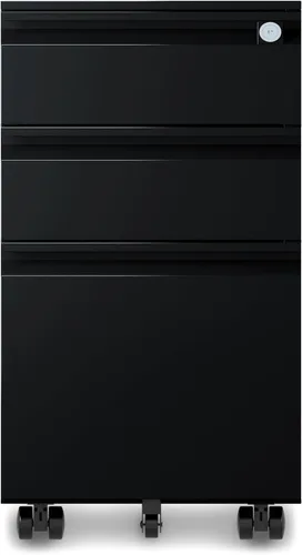 Vista 7 de Archivador clásico de 3 cajones de 15.4 pulgadas de ancho con cerradura, gabinetes de llenado de metal para tamaño legal/carta para oficina en casa