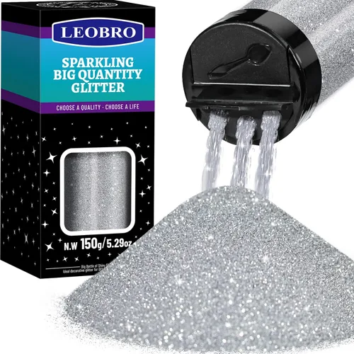 Vista 10 de LEOBRO - Purpurina dorada champán, 150g/5.29oz, purpurina gruesa para manualidades, resina, uñas, cuerpo, cara, vaso DIY, decoraciones